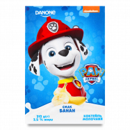 Коктейль молочный Danone Paw Patrol с бананов вк 2.5% 212г - Фото
