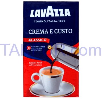 Кофе Lavazza Crema e Gusto натуральный жареный молотый 250г - Фото