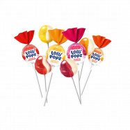 Карамель леденцовая Roshen Lollipops с йогуртов вкусами 1кг