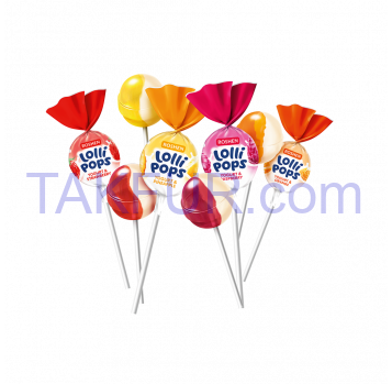 Карамель леденцовая Roshen Lollipops с йогуртов вкусами 1кг - Фото