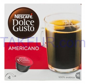 Кофе Nescafe Dolce Gusto Americano 10г*16шт 160г - Фото