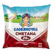 Сметана Слов`яночка 25% 380г - Фото