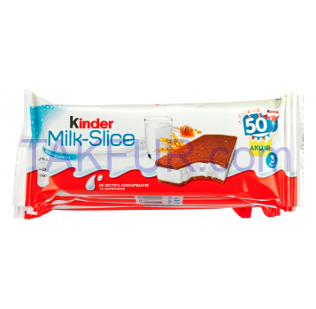 Пирожное Kinder Milk-Slice бисквитное 28г*5шт 140г - Фото