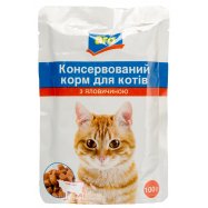 Корм для котов Aro консервированный с говядиной 100г - Фото
