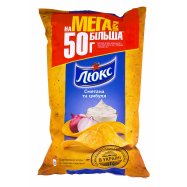 Чипсы Люкс со вкусом сметаны и лука картофельные 183г