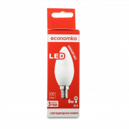 Лампа светодиодная Economka LED CN 6W E14 2800K 1шт - Фото