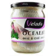 Сельдь Veladis Матье филе в масле 470г - Фото