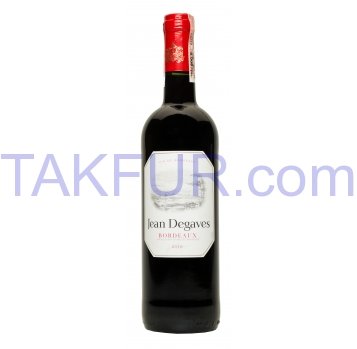 Вино Jean Degaves Bordeaux сухое красное 12,5% 0,75л - Фото