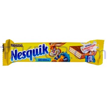 Вафли Nesquik в молочном шоколаде 26г - Фото