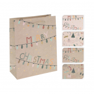 Пакет подарунковий новорічний 180X80X230 мм - Фото