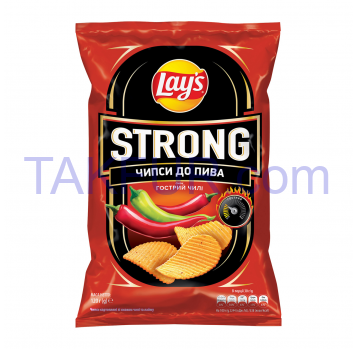 Чипсы Lay`s Strong картофельные со вкусом чили и лайма 120г - Фото