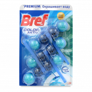 Средство д/чистки унитаза Bref Color Aktiv Эвкалипт 50г*3шт - Фото