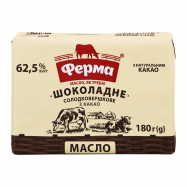 Масло Ферма Шоколадное сладкосливочное с какао 62.5% 180г - Фото