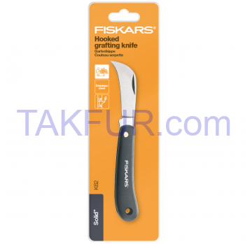 Нож для прививок изогнутый Fiskars K62, 17 см, 50г - Фото