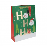 Пакет подарунковий новорічний 30X12X40 см - Фото