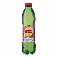 Напиток Lipton Чай зеленый со вкусом земляники и клюквы 1л - Фото