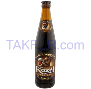 Пиво Velkopopovicky Kozel темное фильтр пастериз 3.7% 0.45л - Фото