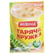 Суп-пюре Мівіна Гарячая кружка Гороховый с гренками 19г - Фото