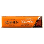 Батон Roshen молочно-шоколадный с карамельной начинкой 40г