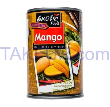 Манго Exotic Food в легком сиропе 425г жестяная банка - Фото