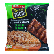 Вермишель Мівіна Street Food с соусом свин и имбиря 81.5г - Фото