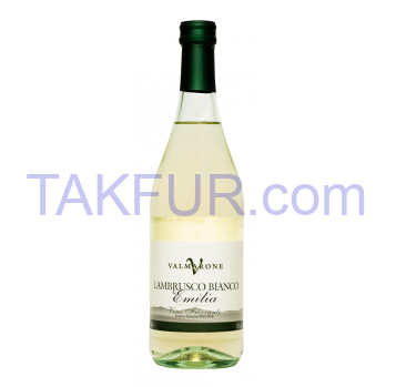 Вино Valmarone Lambrusco Bianco Emilia IGT б/полсух 8% 750мл - Фото