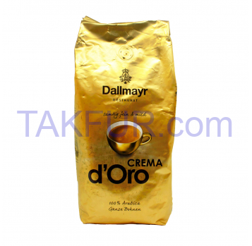 Кофе Dallmayr Crema d`Oro натуральный жареный в зернах 1кг - Фото