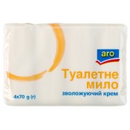 Мыло туалетное Aro Увлажняющий крем 70г*4шт 280г - Фото