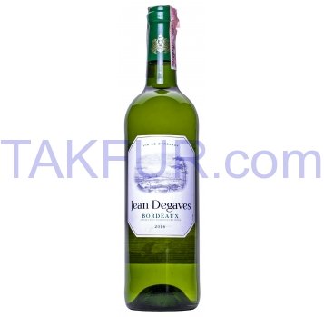 Вино Jean Degaves Bordeaux столовое сухое белое 11,5% 0,75л - Фото
