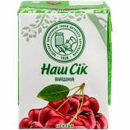 Нектар Наш сік вишневый неосветленный 0.2л - Фото