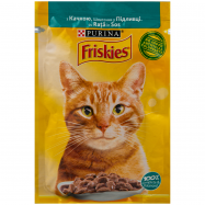 Корм влажный Friskies с уткой в подливке для кошек 85г - Фото
