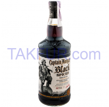 Ромовый напиток Captain Morgan Black Spiced 40% 1л - Фото