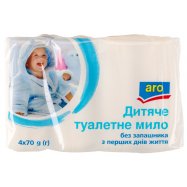 Мыло туалетное Aro Детское без отдушек 70г*4шт 280г - Фото