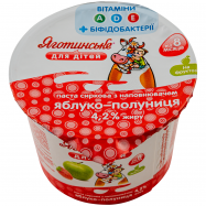 Паста творожная 4.2% Яблоко-клубника Яготинське для детей ст 100г