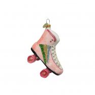 Підвіска Чобіток скляна в асортименті 8 см - Фото