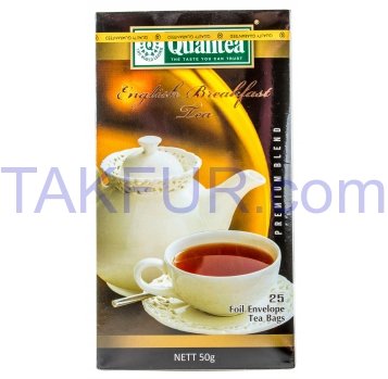 Чай Qualitea Английский завтрак черный байховый 2г*25шт 50г - Фото