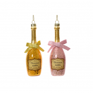 Підвіска Ігристе скляна в асортименті 13 см - Фото