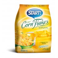 Завтраки сухие Start! Хлопья кукурузные натуральные 850г - Фото