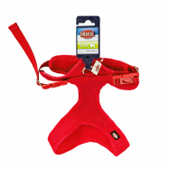 Шлея Trixie Soft для собак мяка червона S-M 35-60 см/20 мм - Фото