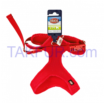 Шлея Trixie Soft для собак мяка червона S-M 35-60 см/20 мм - Фото