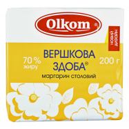 Маргарин Олком Сливочная сдоба столовый 70% 200г - Фото