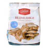 Пряники Delicia Мишки в сахарной глазури заварные 240г - Фото