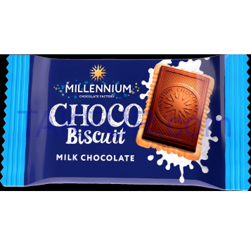 Шоколад Millennium Choco biscuit молочный с печеньем 15г - Фото