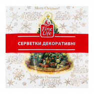 Салфетки Fine Life бумажные декоративные 3 слоя 18шт/уп - Фото