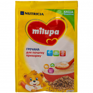 Каша безмолочная гречневая сухая быстрорастворимая для детей от 4мес Milupa му 170г - Фото