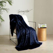 TH ПЛЕД ФЛАНЕЛЬ, 240ГСМ, 200X220СМ : СИНІЙ - Фото