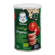 Снеки Gerber пшенично-овсяные с томатами и морковью 35г - Фото