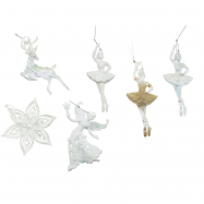 Новогоднее украшение подвес перламутр пластик в ассортименте - Фото