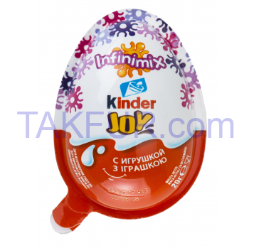Яйцо Kinder Joy Infinimix с хруст ваф шариками и игрушк 20г - Фото