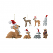 Прикраса новорічна ялинкова у формі тварини 55X45X130 мм - Фото